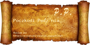 Poczkodi Peónia névjegykártya